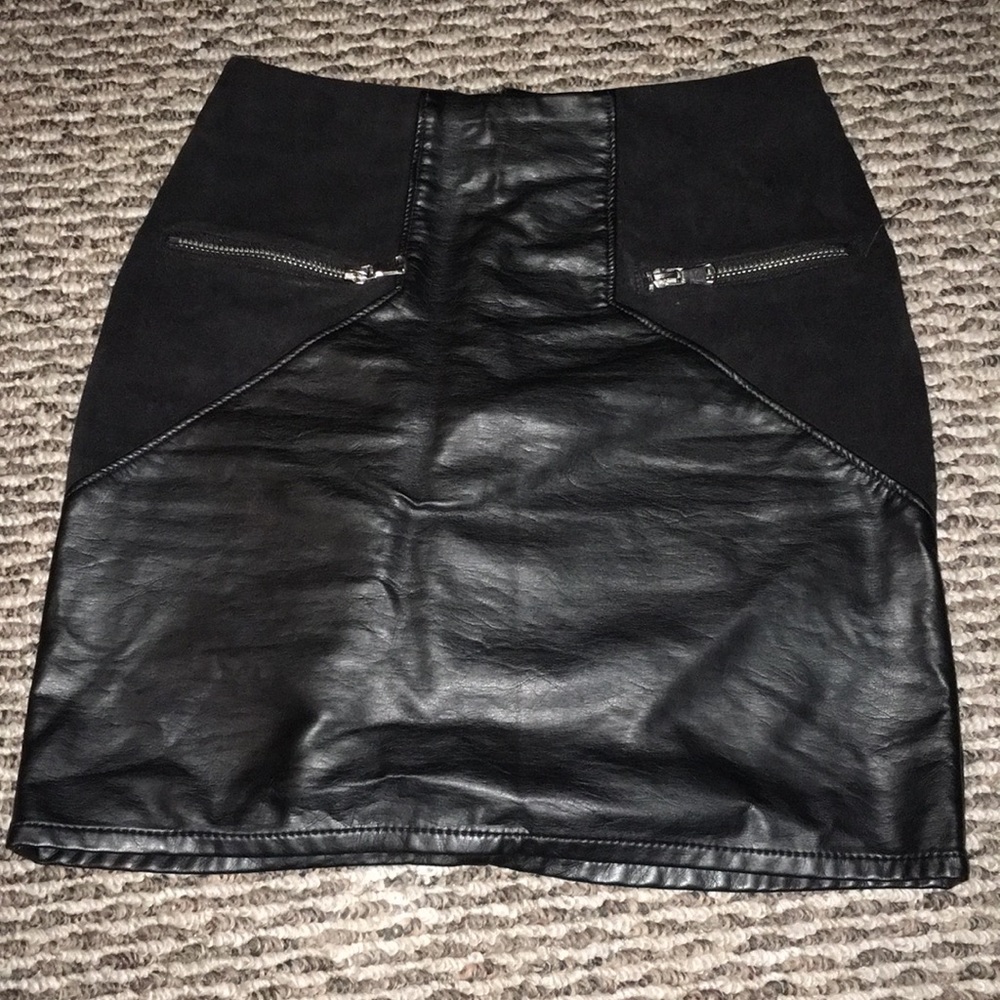 High waisted leather jacket